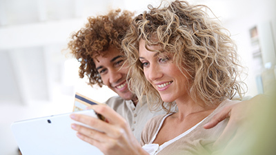 couple with card