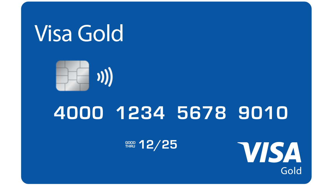 Cartão Visa Gold.