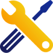 Icon wrench and screwdriver
