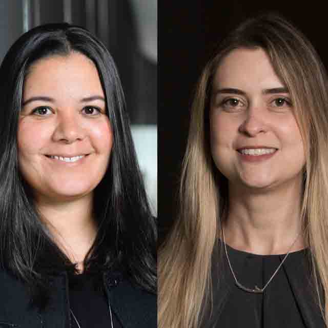 Debora Ottenio, gerente de Finanças, e Michaelle Santos, gerente de Relações Governamentais, membros do Comitê de Diversidade da Visa do Brasil