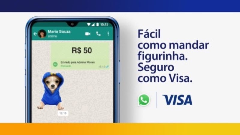 Campanha Pagamento via WhatsApp Visa.