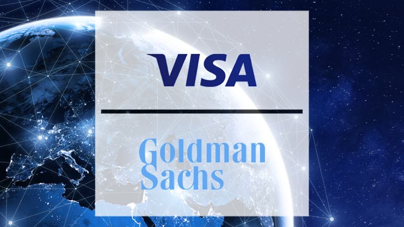 Logo da Visa e da Goldman Sachs