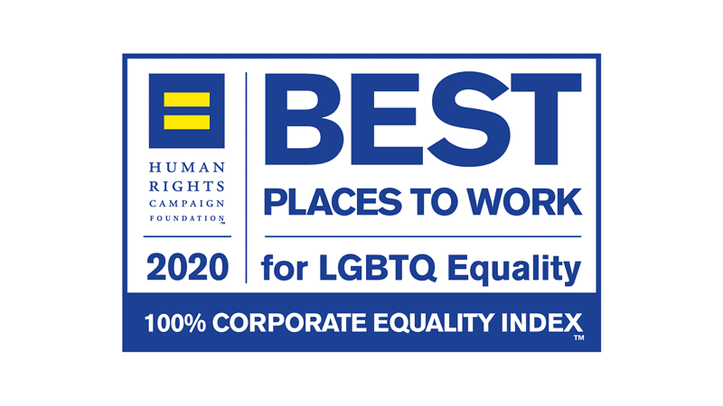 Best places to work for LGBTQ equality awards logo.