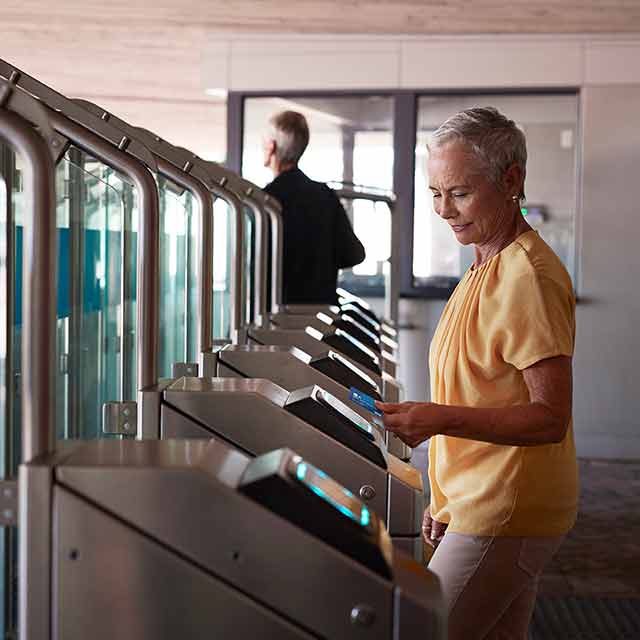 Woman Paying with contactless