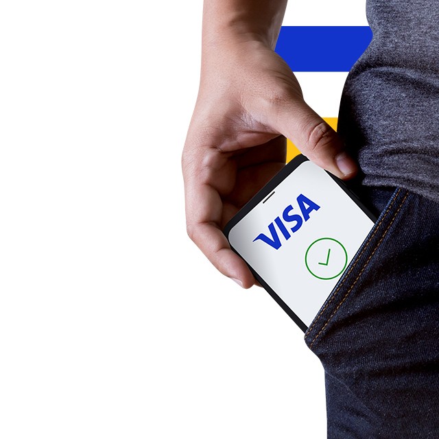 visa phone half out of pocket